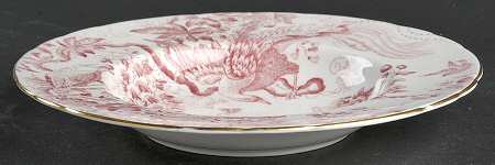 Pink Aves Rim Cereal Bowl