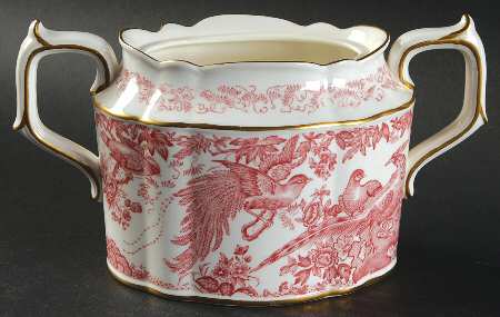Pink Aves Sugar Bowl No Lid