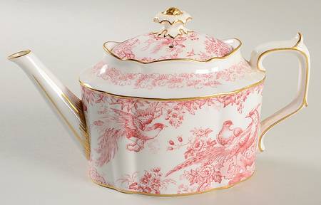 Pink Aves Mini Teapot & Lid