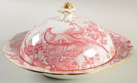 Pink Aves Muffin Dish & Lid