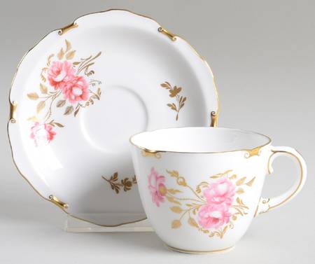 Pinxton Roses Flat Cup & Saucer Set