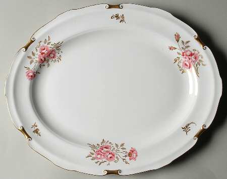 Pinxton Roses 15" Oval Serving Platter