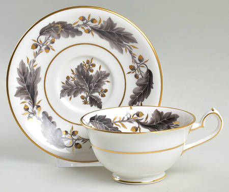 Portman Oak Footed Cup & Saucer Set