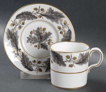 Portman Oak Flat Demitasse Cup & Saucer Set