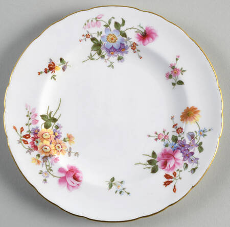 Posie Ely Chelsea (White Background) Dessert/Pie Plate