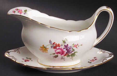 Posie Ely Chelsea (White Background) Gravy Boat & Underplate