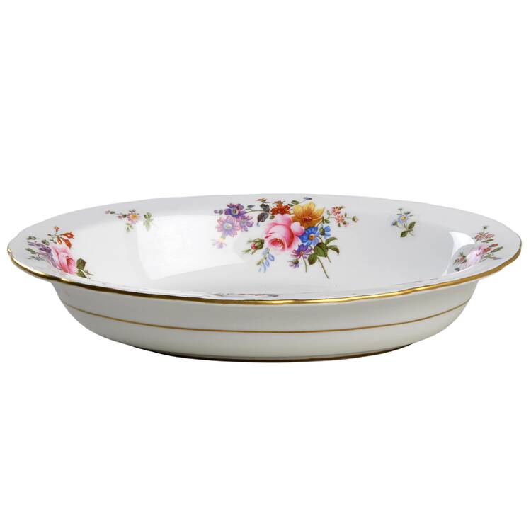 Posie Ely Chelsea (White Background) 9" Oval Vegetable Bowl