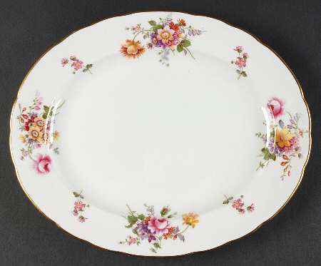 Posie Ely Chelsea (White Background) 11" Oval Serving Platter