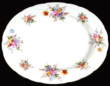 Posie Ely Chelsea (White Background) 17" Oval Serving Platter