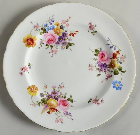 Posie Ely Chelsea (White Background) Dinner Plate