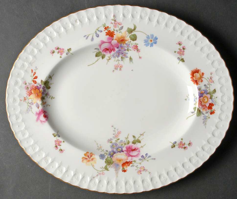 Posie (Heraldic Shape) 13" Oval Serving Platter
