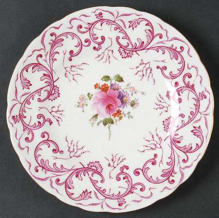 Purple Scroll Bread & Butter Plate