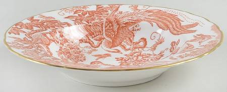 Red Aves (Older, Discontinued 1997) Rim Soup Bowl