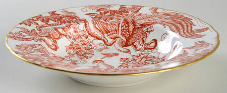Red Aves (Older, Discontinued 1997) Rim Soup Bowl