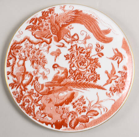 Red Aves (Older, Discontinued 1997) Cake Plate