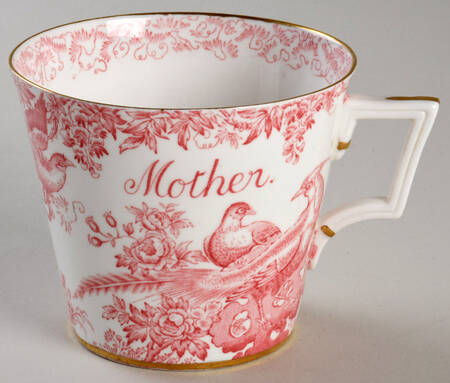 Red Aves (Older, Discontinued 1997) Breakfast Cup