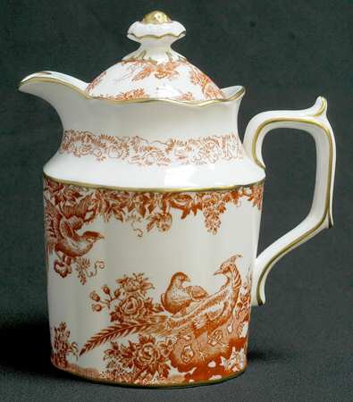 Red Aves (Older, Discontinued 1997) Hot Water Jug & Lid