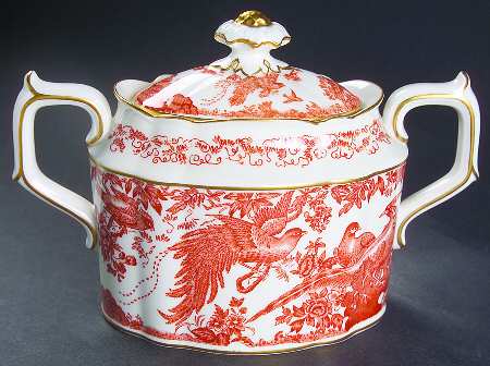 Red Aves (Older, Discontinued 1997) Sugar Bowl & Lid