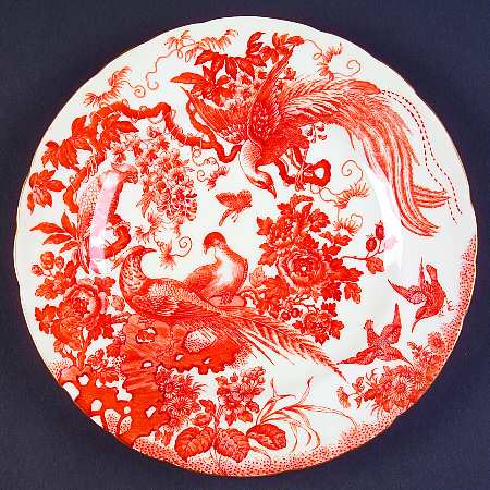 Red Aves (Older, Discontinued 1997) Luncheon Plate