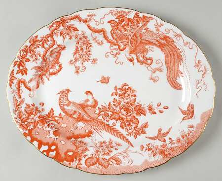 Red Aves (Older, Discontinued 1997) 15" Oval Serving Platter
