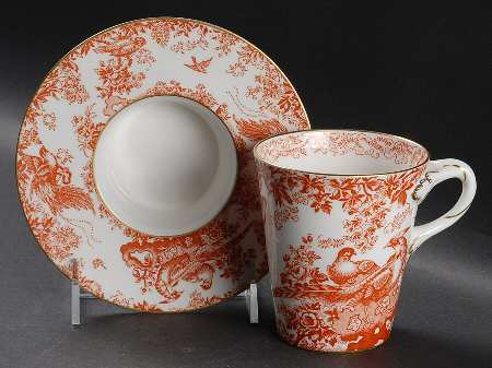 Red Aves (Older, Discontinued 1997) Trembleuse Cup & Saucer Set