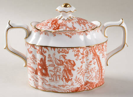 Red Mikado Sugar Bowl & Lid