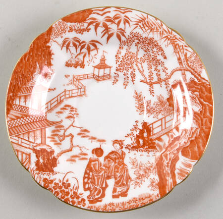 Red Mikado Saucer for Flat Cup