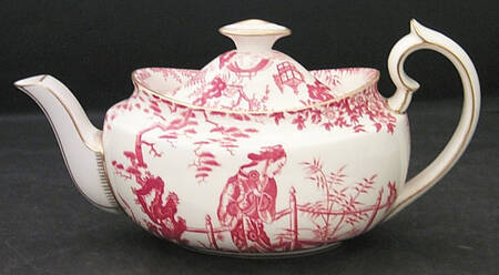 Red Mikado Mini Teapot & Lid