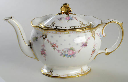 Royal Antoinette Mini Teapot & Lid by Royal Crown Derby