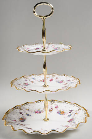 Royal Antoinette 13 7/8"-14 1/4" 3-Tiered Serving Tray(DP,SP,BB) HC
