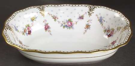 Royal Antoinette 9" Oval Vegetable Bowl by Royal Crown Derby