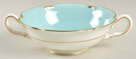 Rosemary (Celadon) Footed Cream Soup Bowl