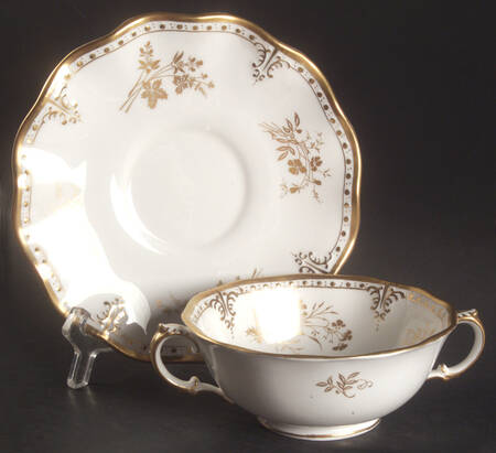 Royal St. James Footed Cream Soup Bowl & Saucer Set