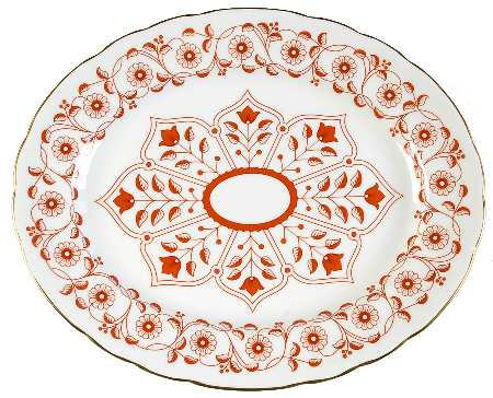 Rougemont (Ely Chelesa, Scalloped) 12" Oval Serving Platter