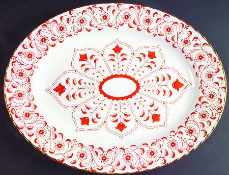 Rougemont (Boston Shape, Swirl) 15" Oval Serving Platter
