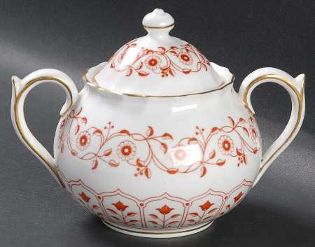Rougemont (Boston Shape, Swirl) Sugar Bowl & Lid