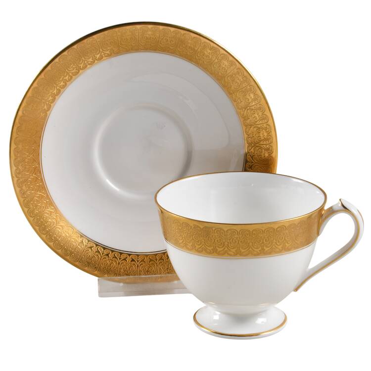 St. George Footed Cup & Saucer Set