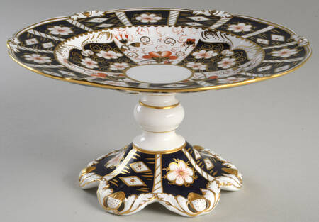 Traditional Imari Round Compote (Height x Width)