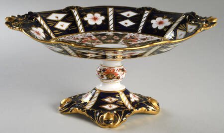 Traditional Imari Oval Compote (Height X Length)