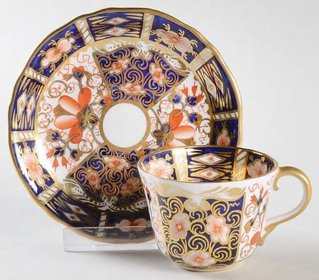 Traditional Imari Flat Demitasse Cup & Saucer Set