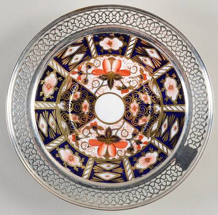 Traditional Imari Sterling Rim Demitasse Saucer