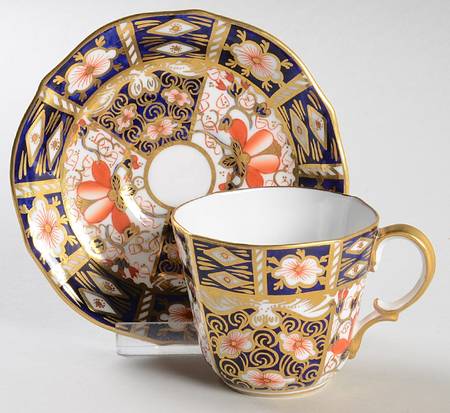 Traditional Imari Flat Demitasse Cup & Saucer Set