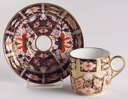 Traditional Imari Flat Demitasse Cup & Saucer Set