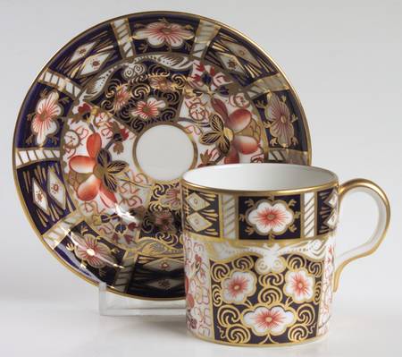Traditional Imari Flat Demitasse Cup & Saucer Set