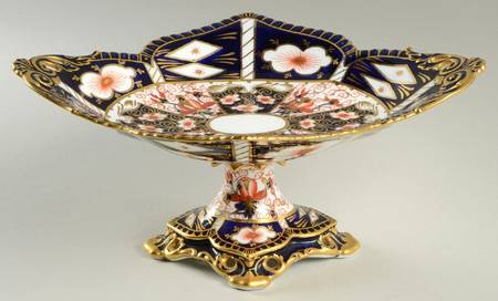 Traditional Imari Oval Compote (Height X Length)