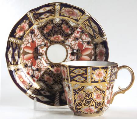 Traditional Imari Flat Demitasse Cup & Saucer Set