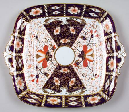 Traditional Imari Square Handled Cake Plate