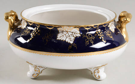 Vine Cobalt Blue Round Vegetable No Lid