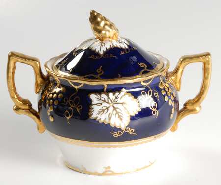 Vine Cobalt Blue Sugar Bowl & Lid