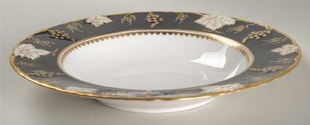 Vine Cobalt Blue Rim Soup Bowl